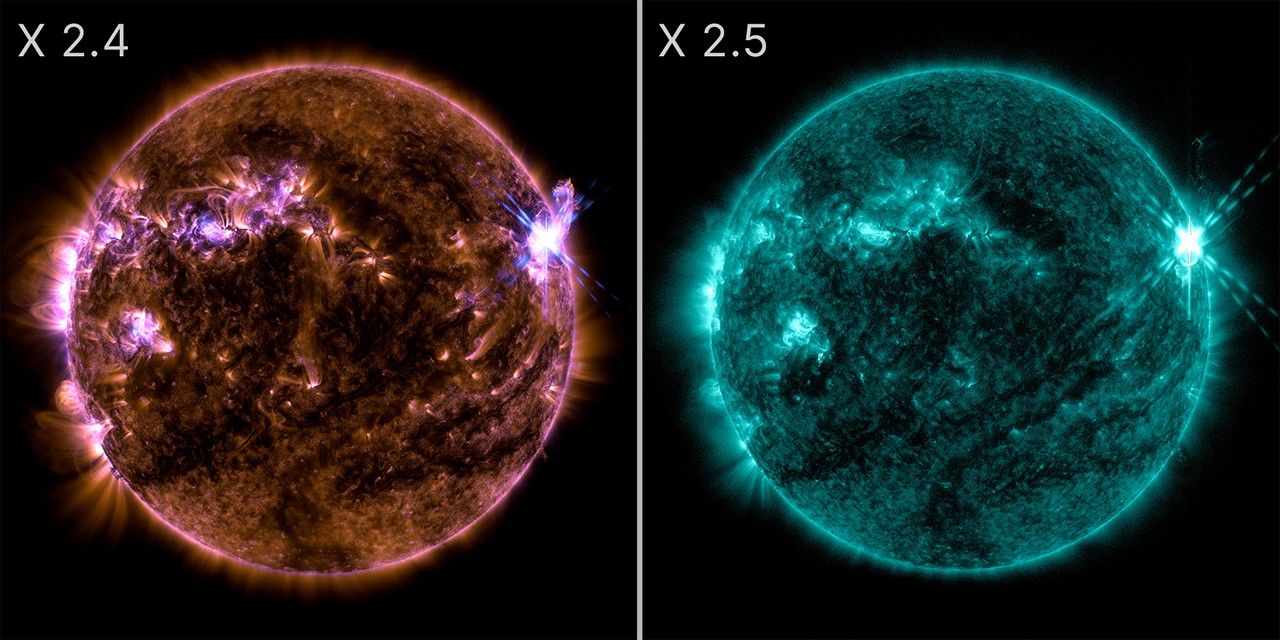 Sun Releases 2 Strong Solar Flares