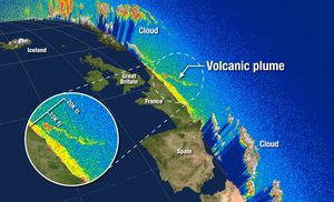Eruption of Eyjafjallajökull Volcano, Iceland from CALIPSO