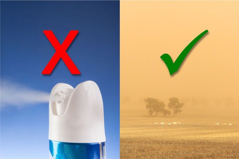There are aerosols that have nothing to do with spray cans. AOS will measure suspended particles - called aerosols – in the atmosphere. Aerosols in our atmosphere occur naturally and are generated by humans