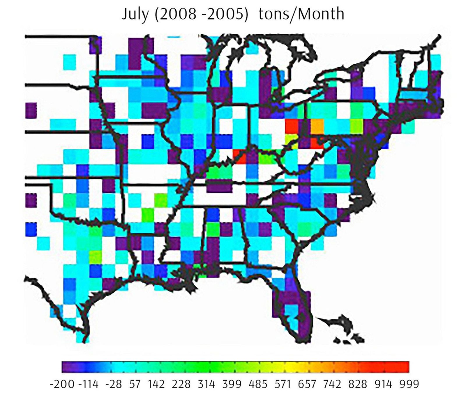 OMI Tropospheric NO2 Column Percentage Change