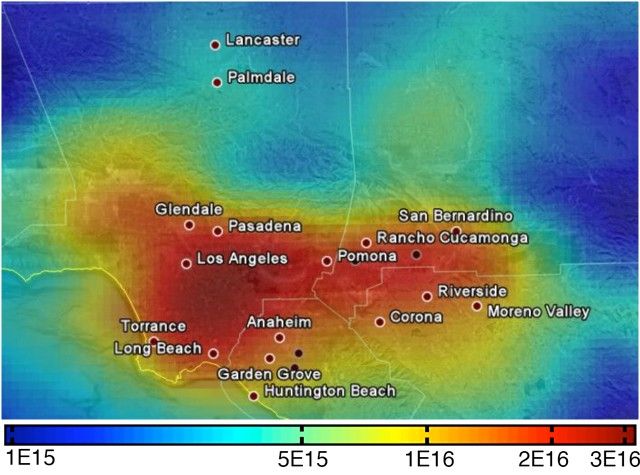 Aura OMI Tropospheric column NO2 concentrations