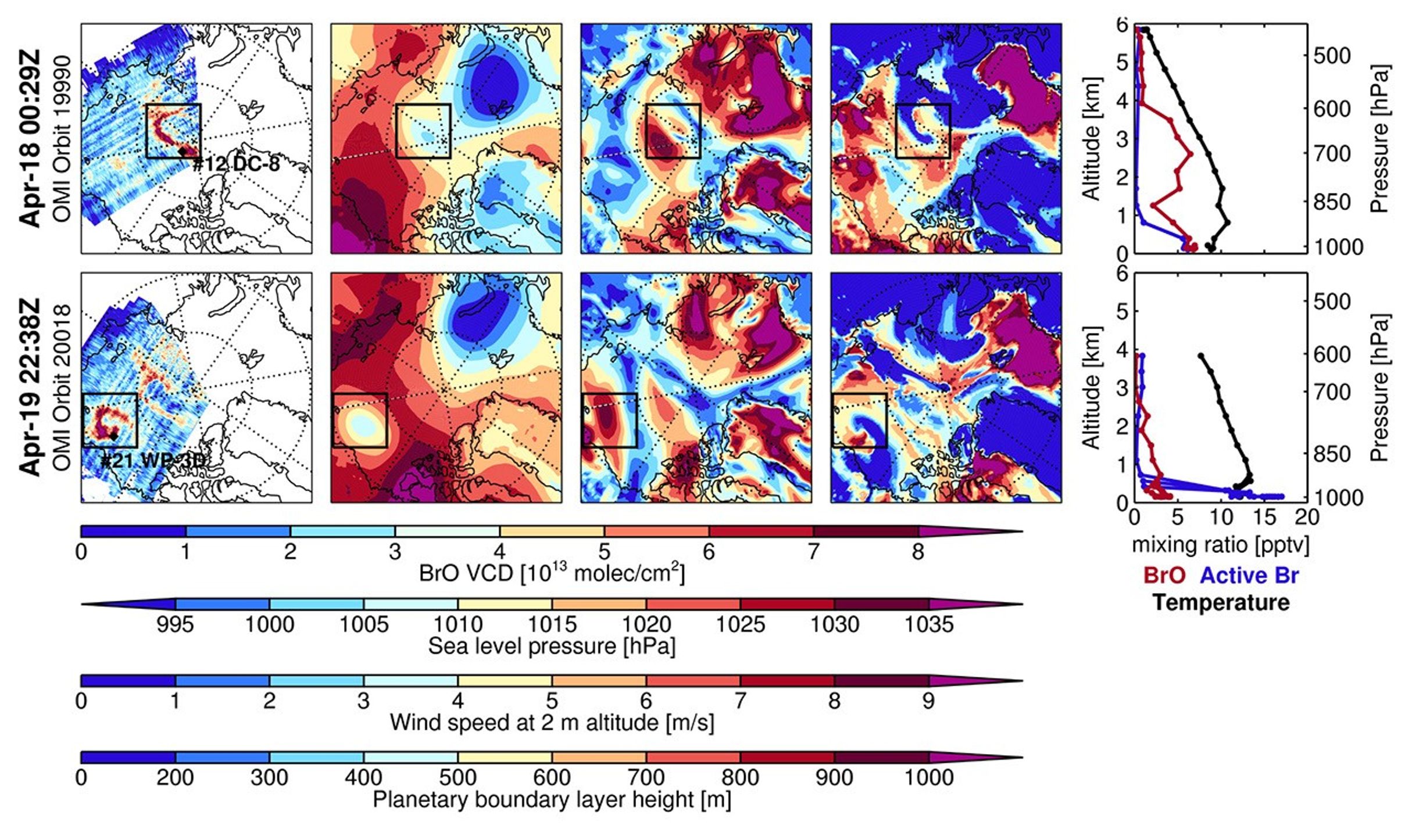 Bromine Monoxide enhancements over the North Pole
