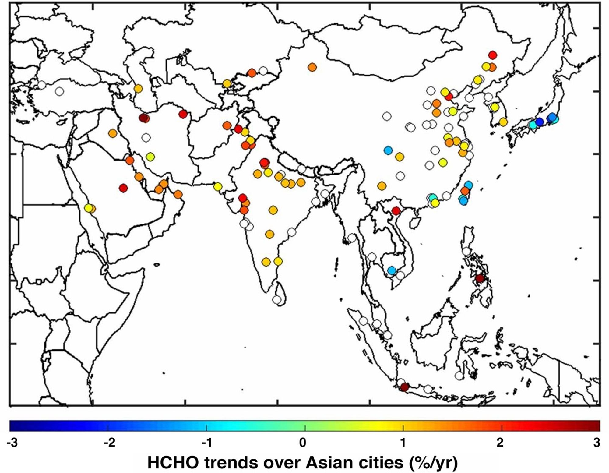 Temperature-corrected OMI HCHO trends