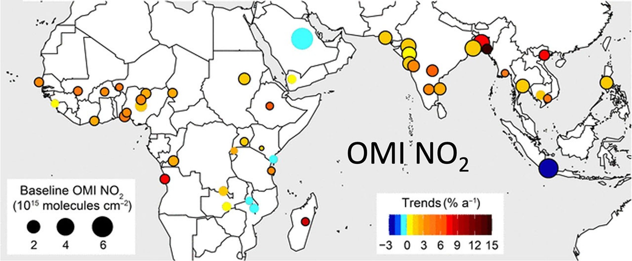OM Nitrogen dioxide and formaldehyde measurements