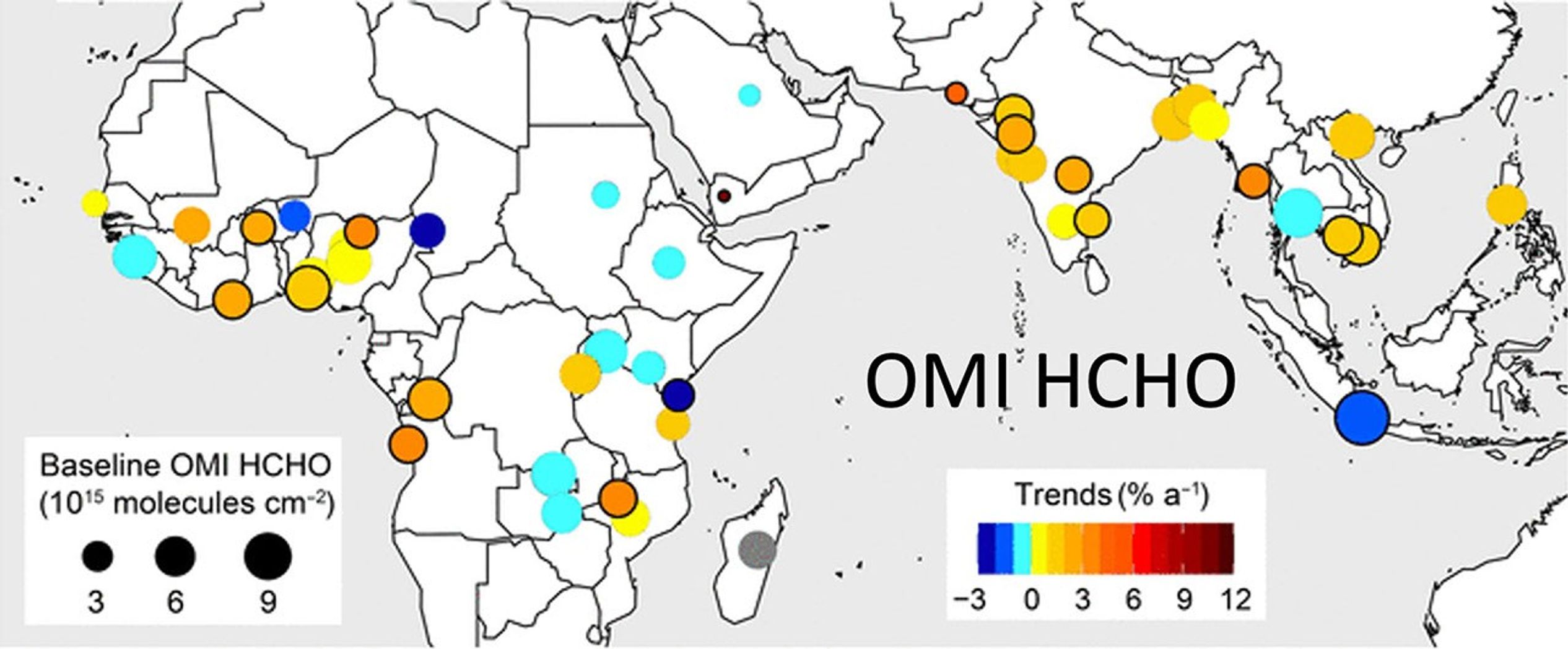 OM Nitrogen dioxide and formaldehyde measurements