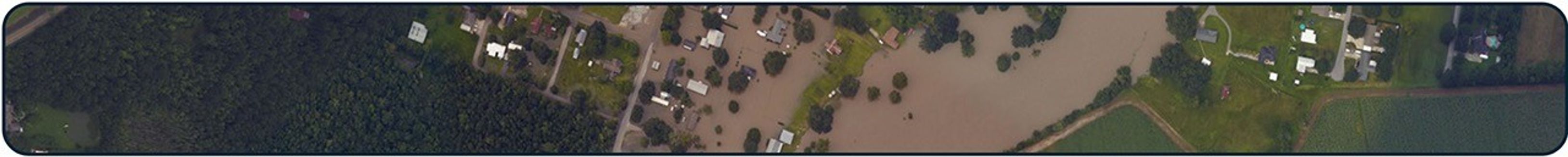 Drone image of flooding