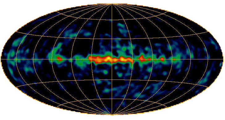 All-sky map of gamma rays at an energy of 1.8 MeV from NASA's Compton Gamma-ray Observatory