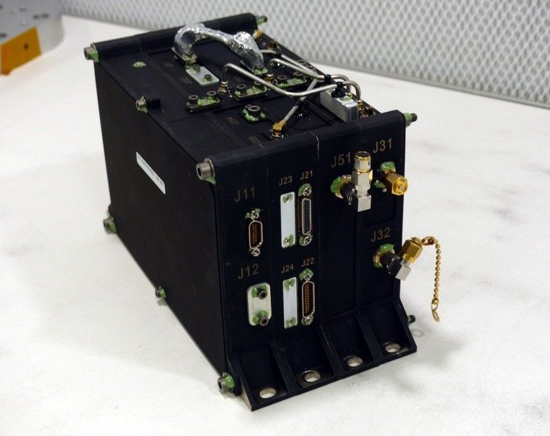 Black, rectangular box with connectors and switches on the top and sides