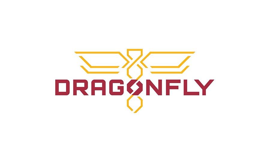 Mission logo with red stylized letters and gold dragonfly