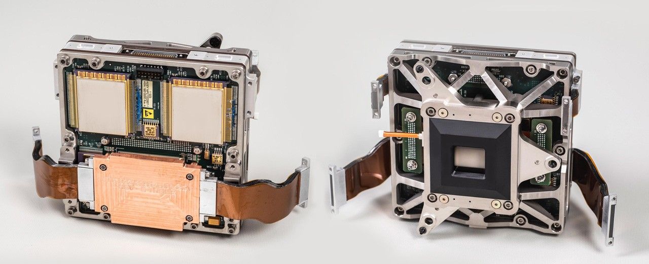 close-up view of the focal plane module of E-THEMIS