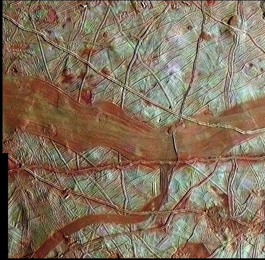 Reddish Bands on Europa