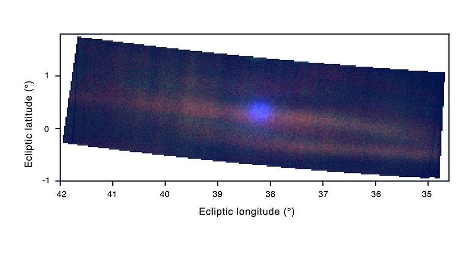 Interstellar comet 3I/ATLAS is seen in this composite image captured on Nov. 6 by the Europa Ultraviolet Spectrograph instrument on NASA’s Europa Clipper spacecraft, from a distance of around 102 million miles (164 million kilometers).