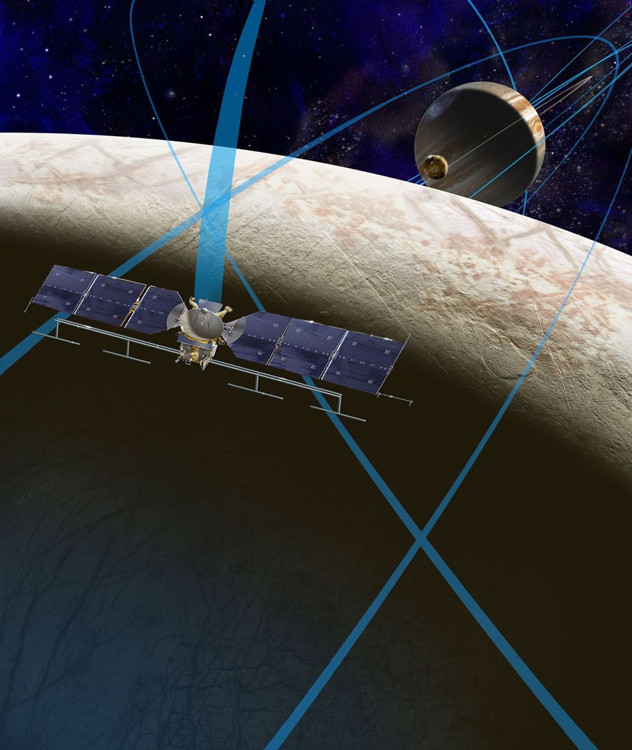 Artist rendering of Europa spacecraft