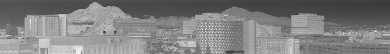 This is an image from Europa Clipper’s thermal imager science instrument (called E-THEMIS). The image was taken during the instrument's first-light test, from the rooftop lab of the Interdisciplinary Science and Technology Building 4 on the Tempe Campus of Arizona State University (ASU). The view faces north, and includes the ASU Sun Devil Stadium and “A" Mountain.
