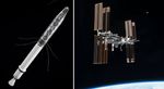 This side-by-side comparison highlights the immense scale difference between early space technology and modern orbital infrastructure. On the left, a schematic of the Explorer 1 satellite illustrates its small, 80-inch-long frame, which was barely taller than the average human. On the right, a photograph shows the International Space Station (ISS) orbiting Earth, a massive research laboratory larger than a football field with a mass of over 925,000 pounds.