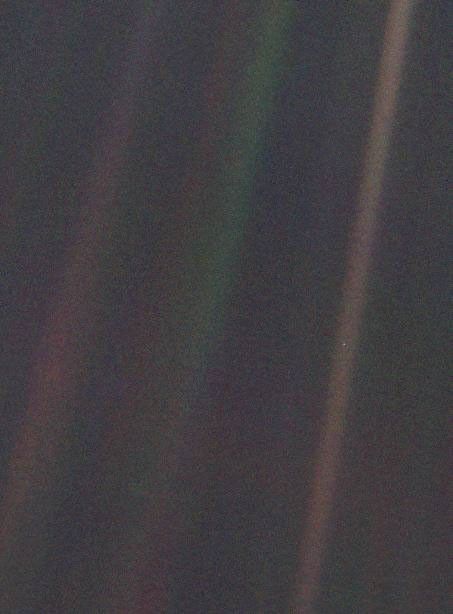 1990: “Pale Blue Dot” first image of Earth as part of the solar system (Voyager 1)