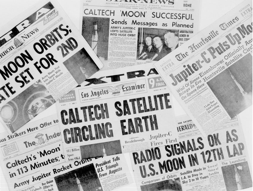 Explorer 1 is Front Page News