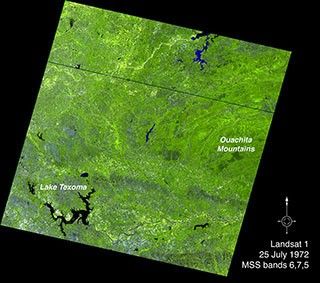 A color composite (MSS bands 6,7,5)