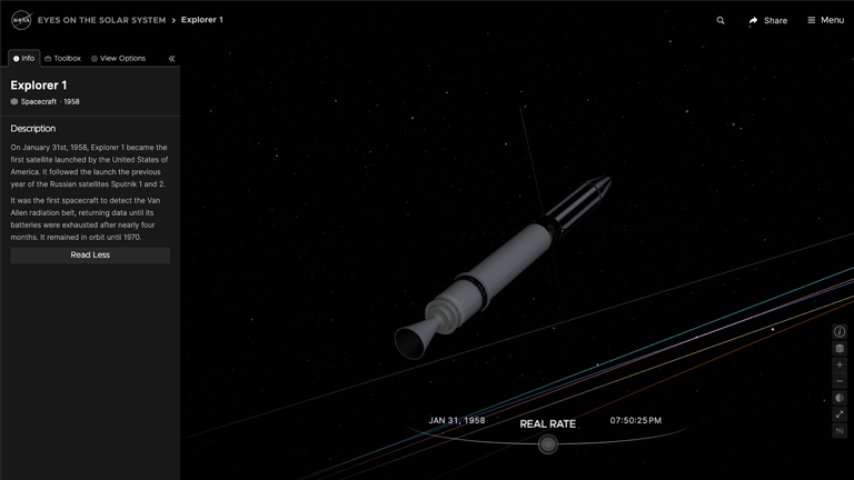 Watch Explorer 1 on Eyes