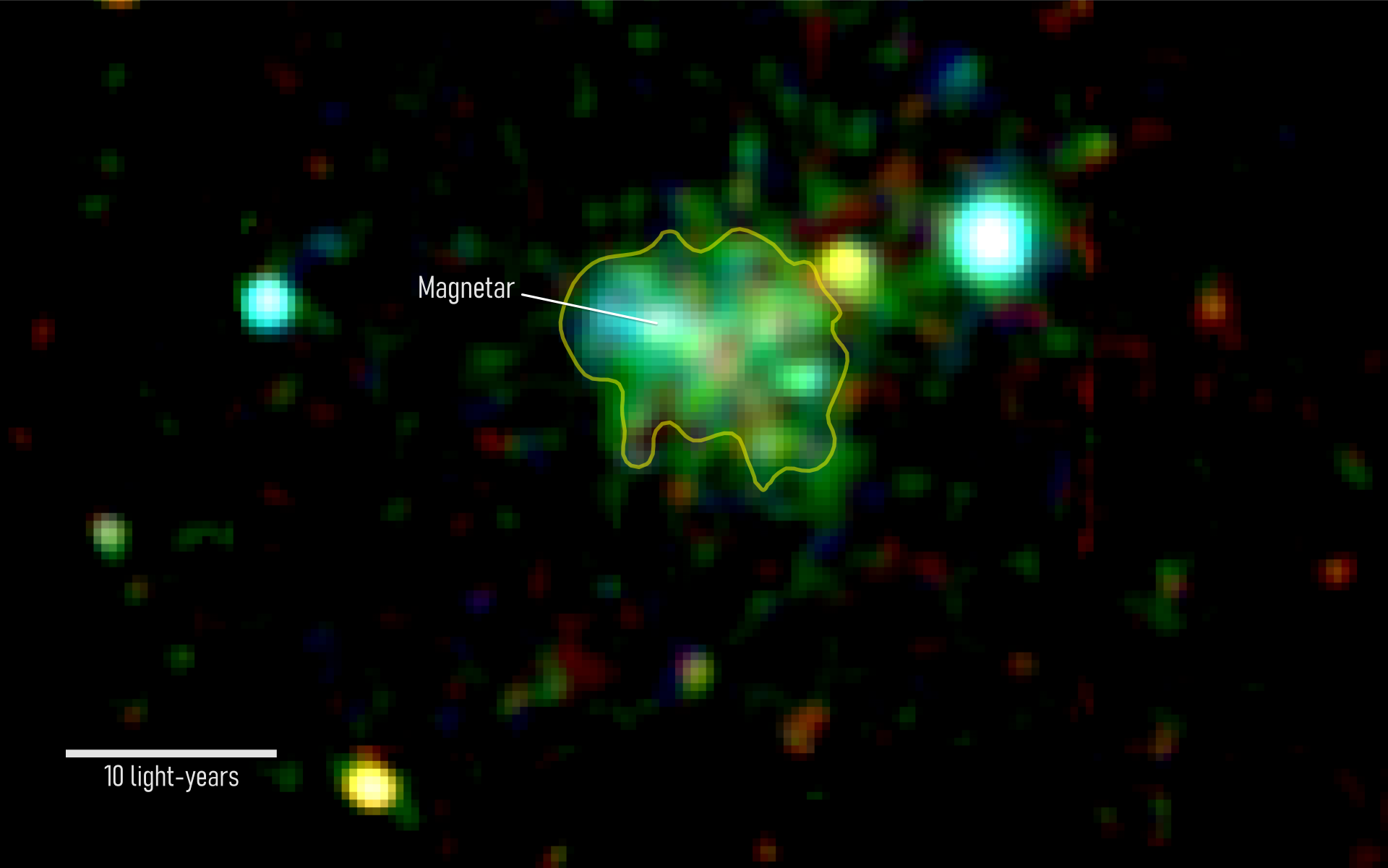 X-ray image of first known magnetar wind nebula