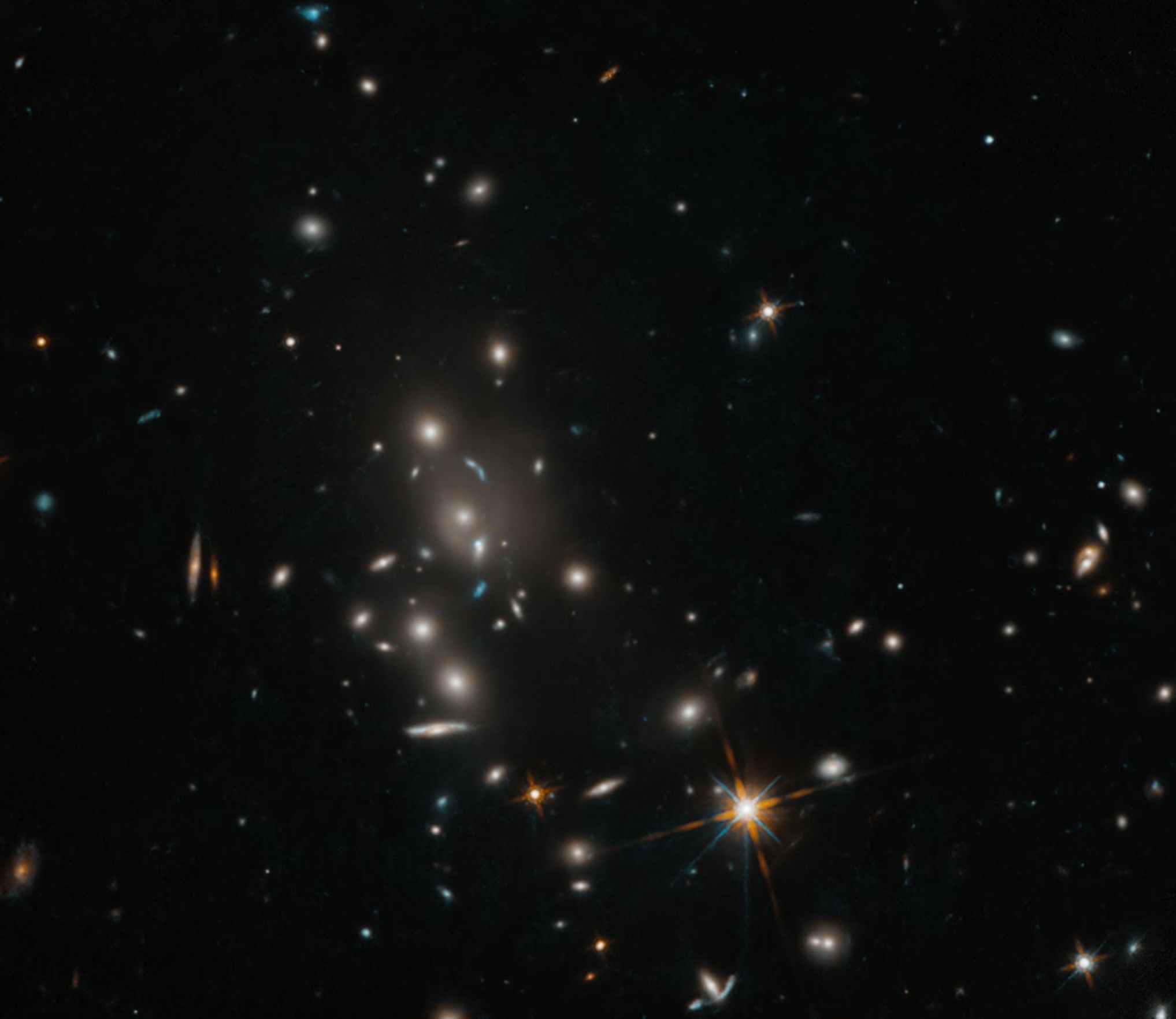 Hubble Captures Galaxy Cluster - NASA Science