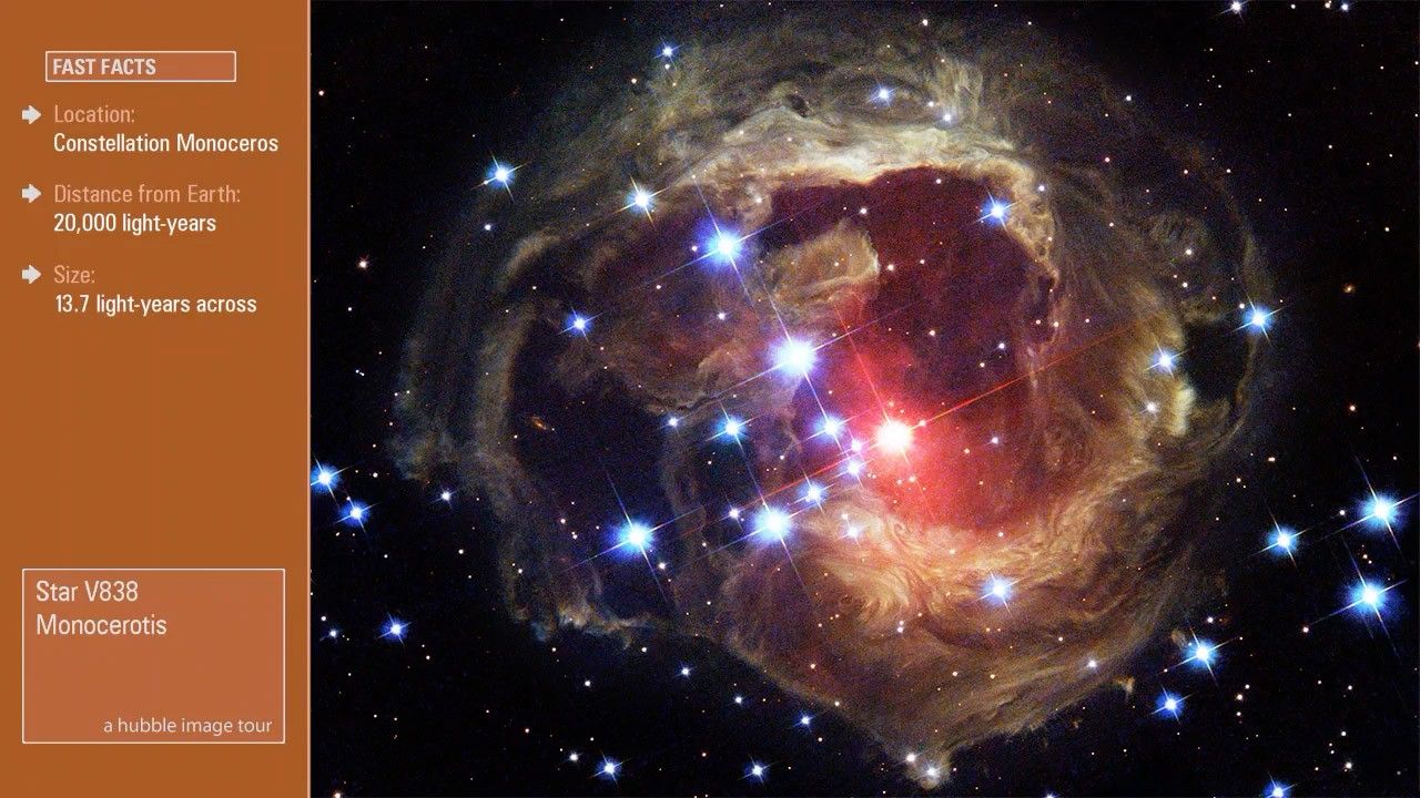 
			Star V838 Monocerotis: A Hubble Image Tour - NASA Science			