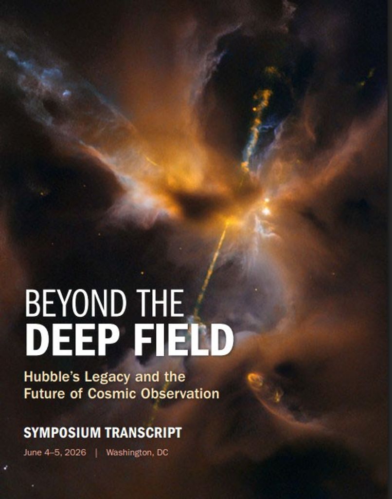 Cover for the Hubble "Beyond the Deep Field - Hubble Symposium Transcript"