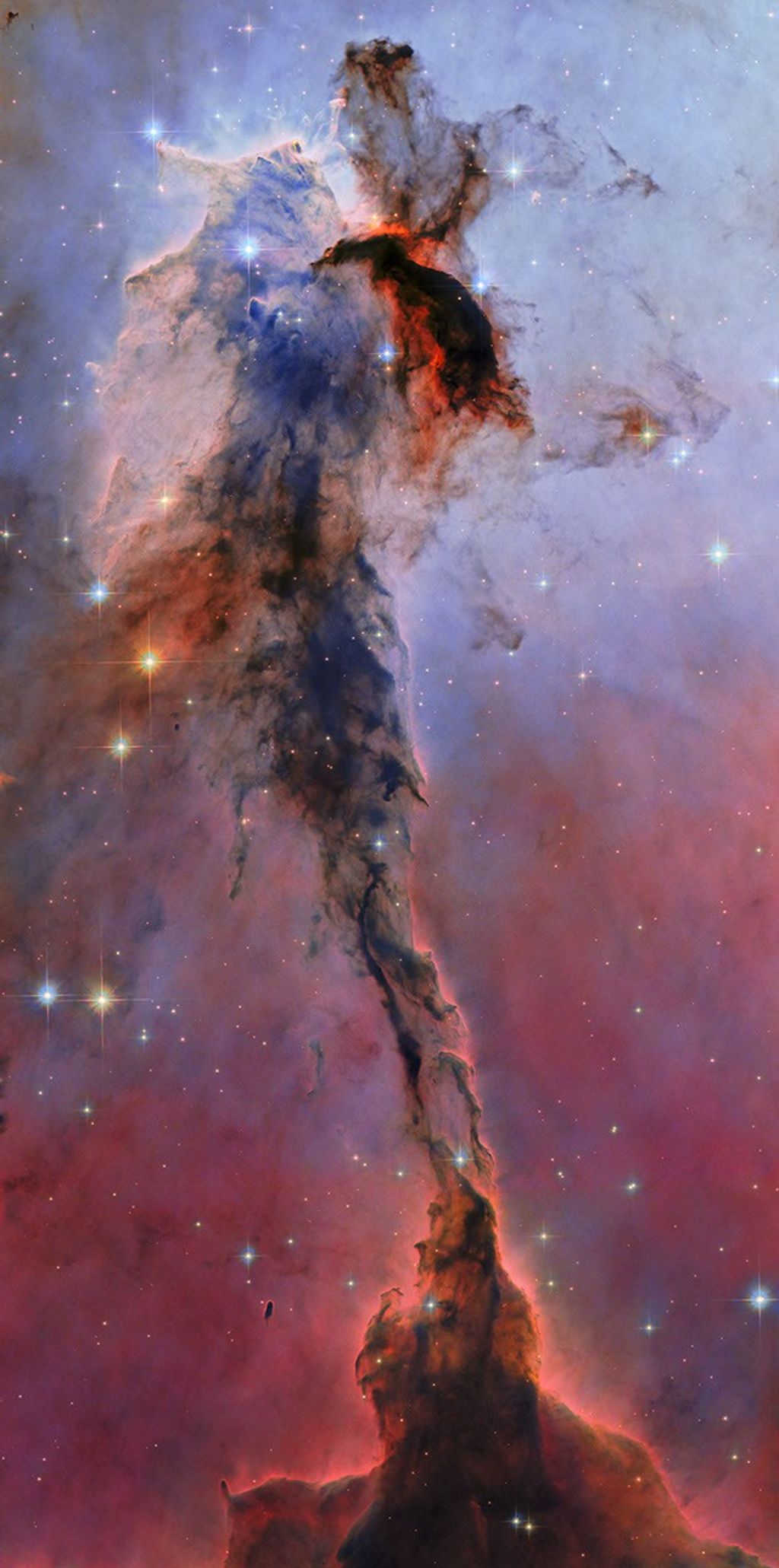 Hubble Spies Cosmic Pillar in Eagle Nebula