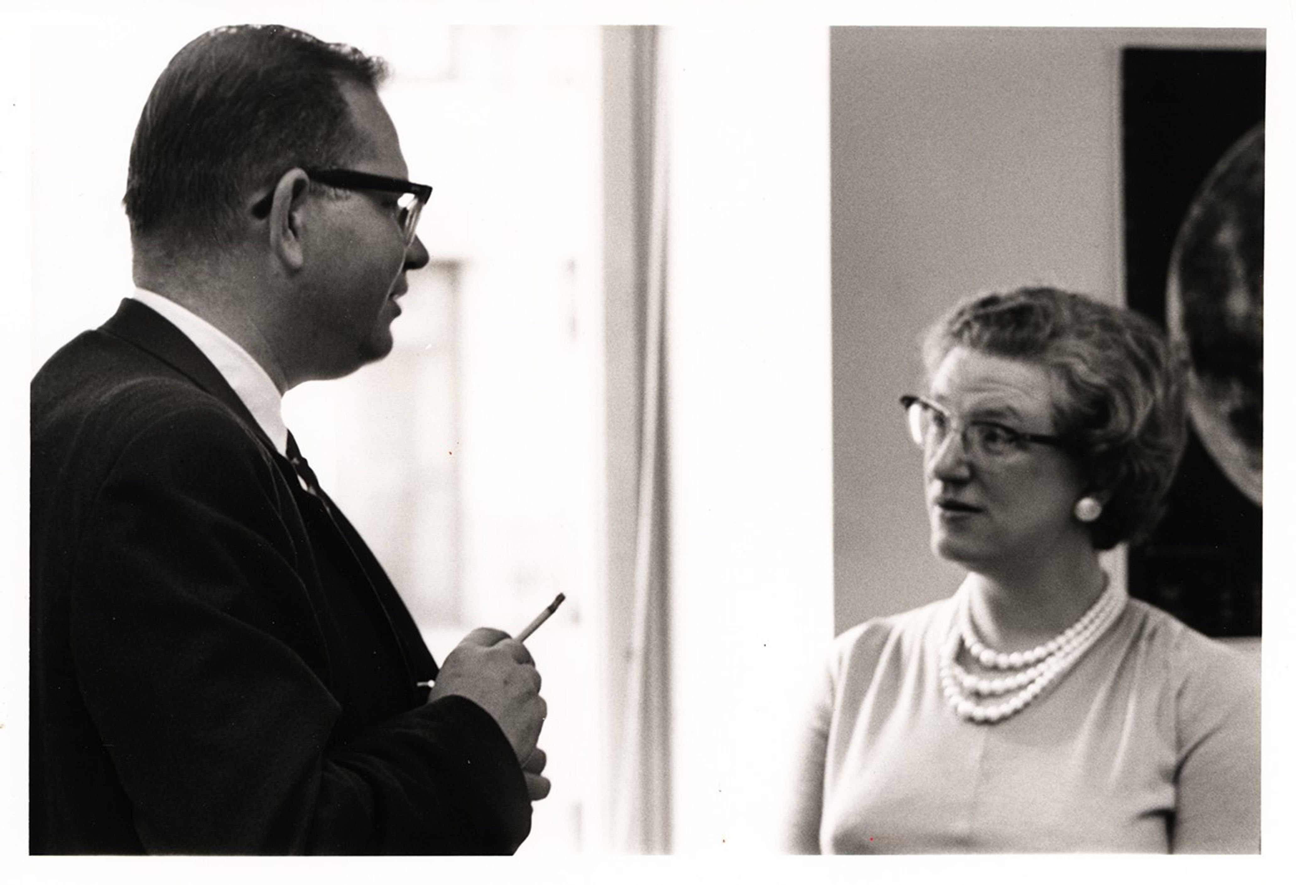 Dr. Nancy Grace Roman talks with NASA Goddard Space Flight Center astronomer Dr. Robert C. Cameron.