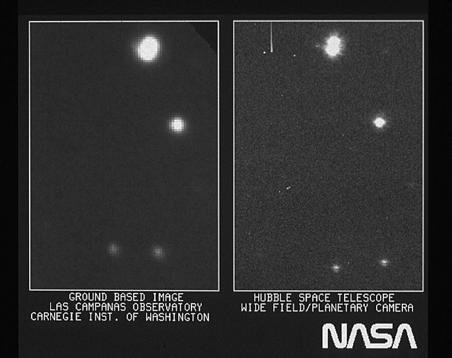 First Image Taken by Hubble's Wide Field Planetary Camera
