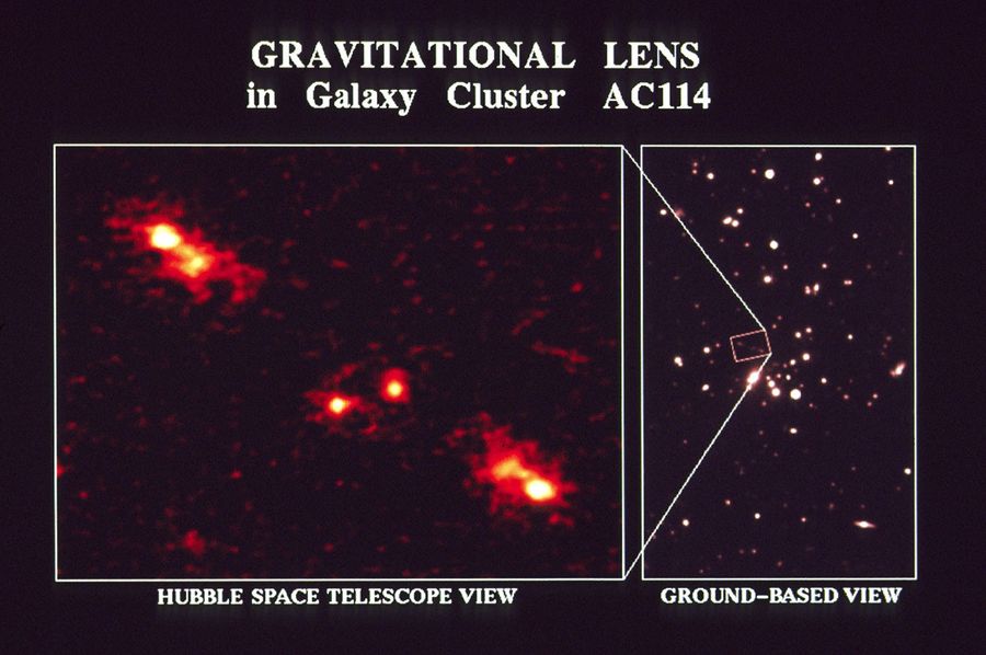 Gravitational Lens in Galaxy Cluster AC 114