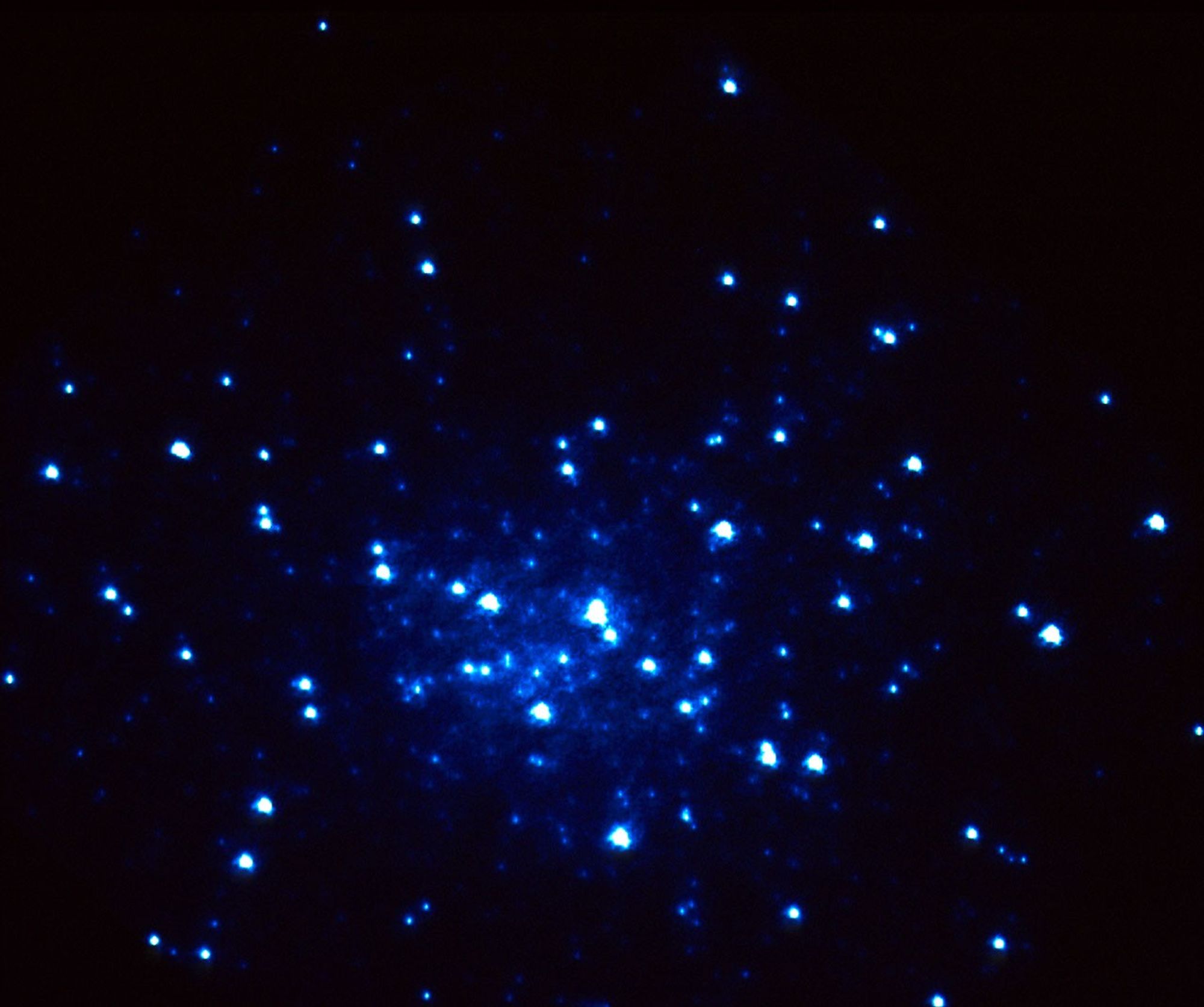 Hot Blue Stars at the Core of Globular Cluster M15