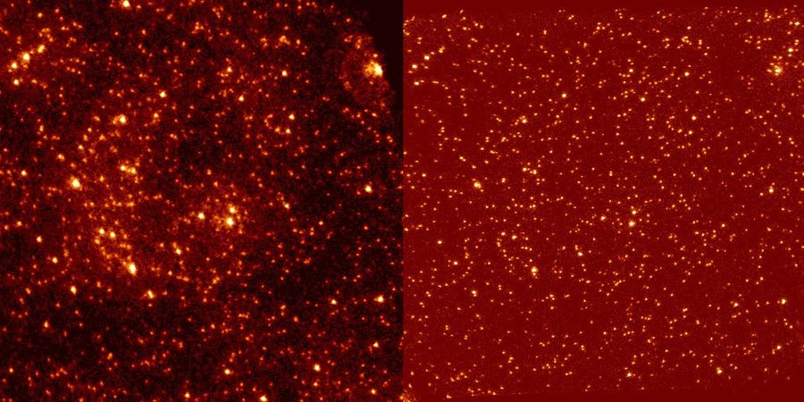 Hubble Images of Star Cluster 47 Tucanae Before and After Astronauts Fixed Hubble's Flaw