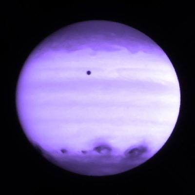 Ultraviolet Image of Multiple Comet Impacts on Jupiter