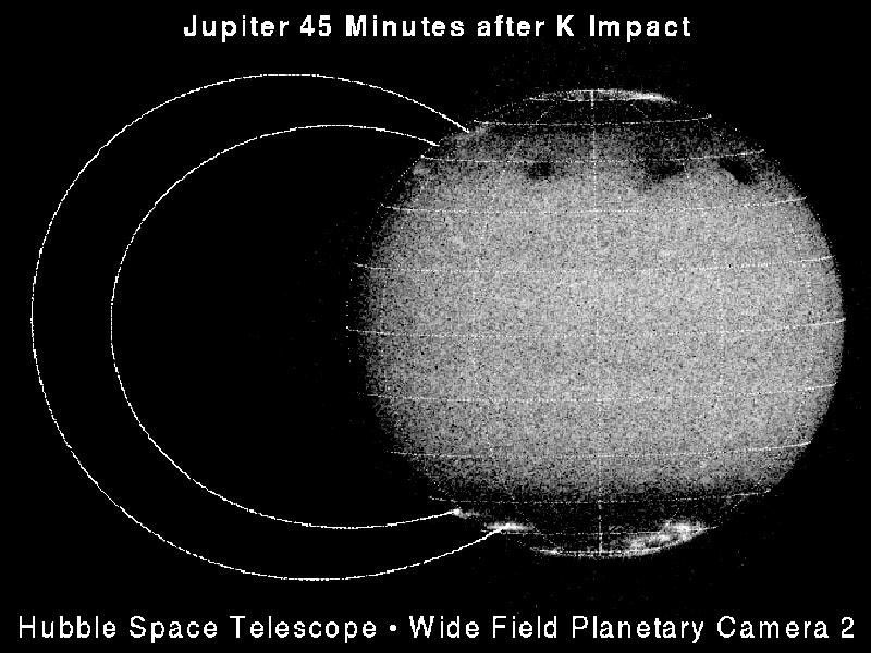 Jupiter 45 Minutes After the K Impact