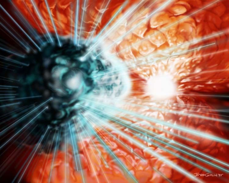 Hubble Discovers Powerful Laser Beamed from Chaotic Star