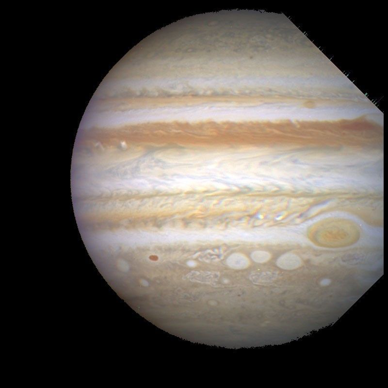 Three White, Oval-Shaped Storms on Jupiter