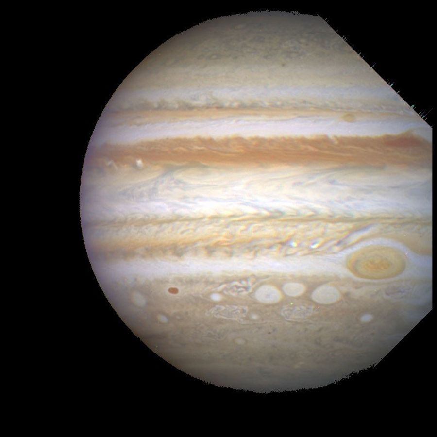 Three White, Oval-Shaped Storms on Jupiter