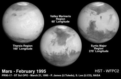 Mars at Opposition: February 1995