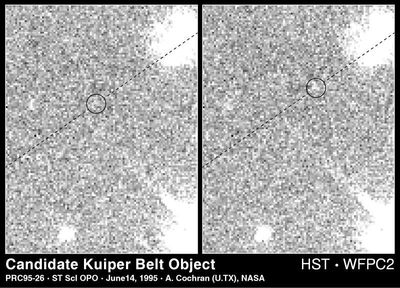 Two Images of Faint Kuiper Belt Object at the Edge of the Solar System