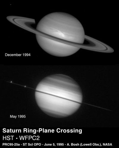 Saturn’s Rings Edge-on