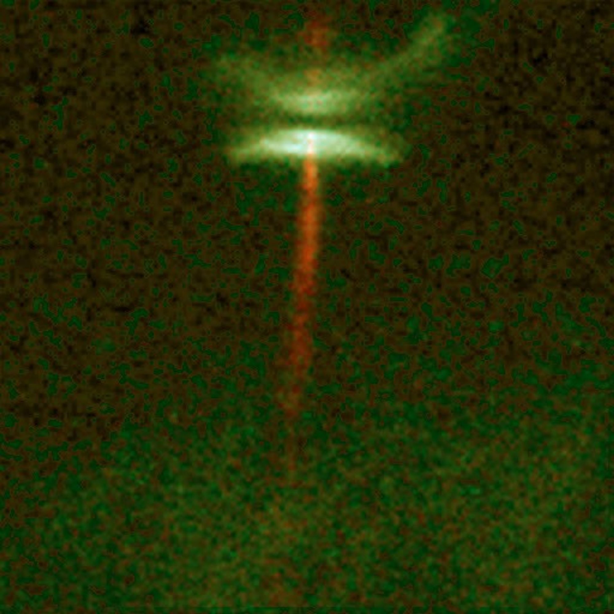 Reddish Jet of Gas Emanates From Forming Star HH-30