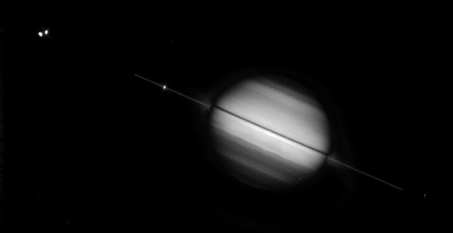 Saturn's Rings Edge-on
