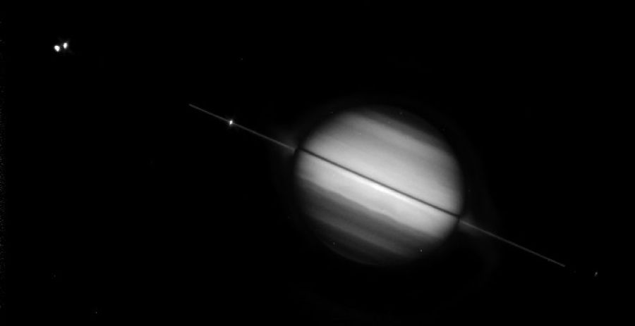 Saturn's Rings Edge-on