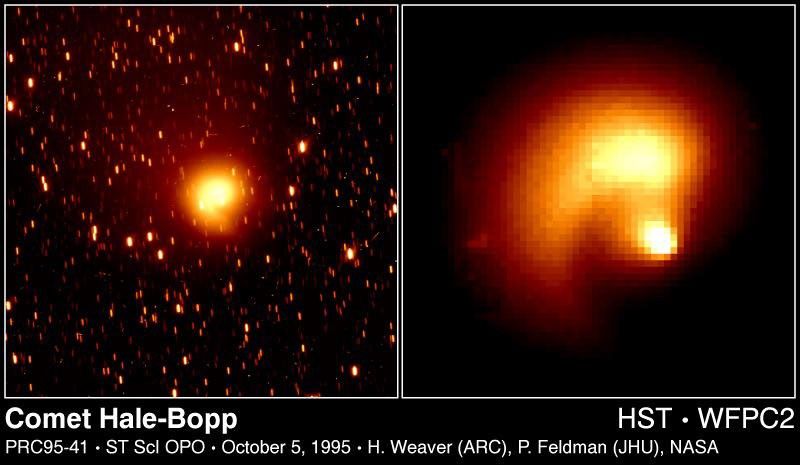 Material Ejected from Comet Hale-Bopp