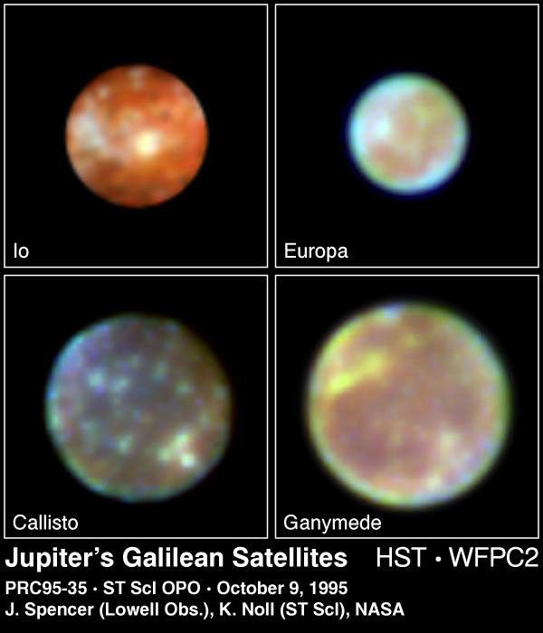 Hubble Photo Gallery of Jupiter's Galilean Satellites