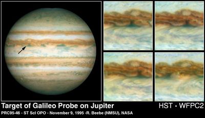 Hubble Views the Galileo Probe Entry Site on Jupiter