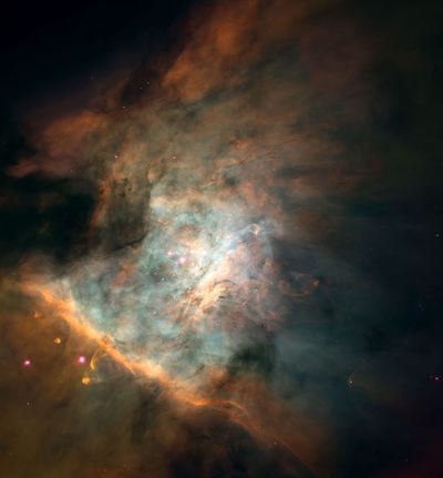Crucible of Creation: Panoramic Image of Center of the Orion Nebula