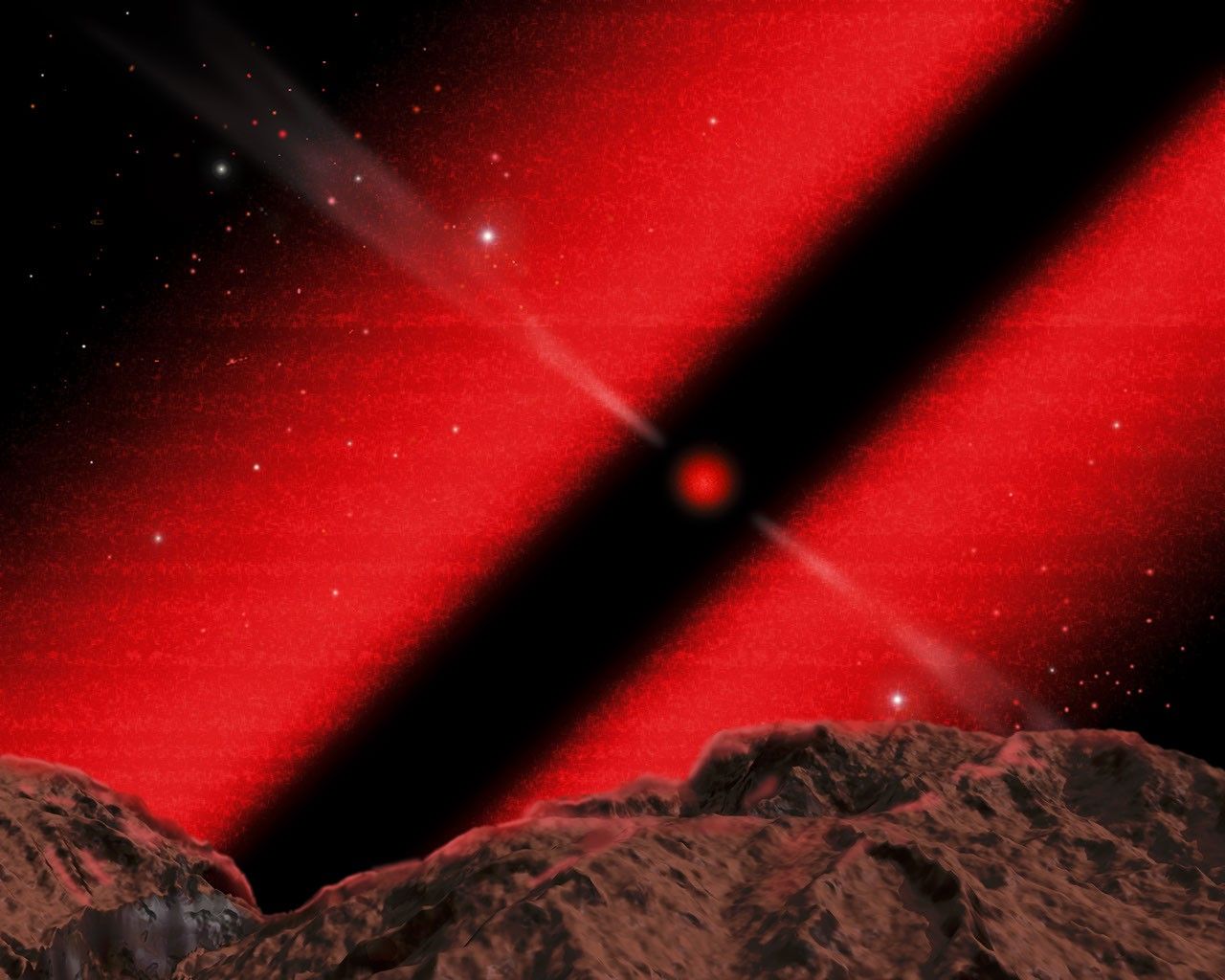 The Near Vicinity of the Black Hole at the Core of Galaxy NGC 4261 - Artist Concept