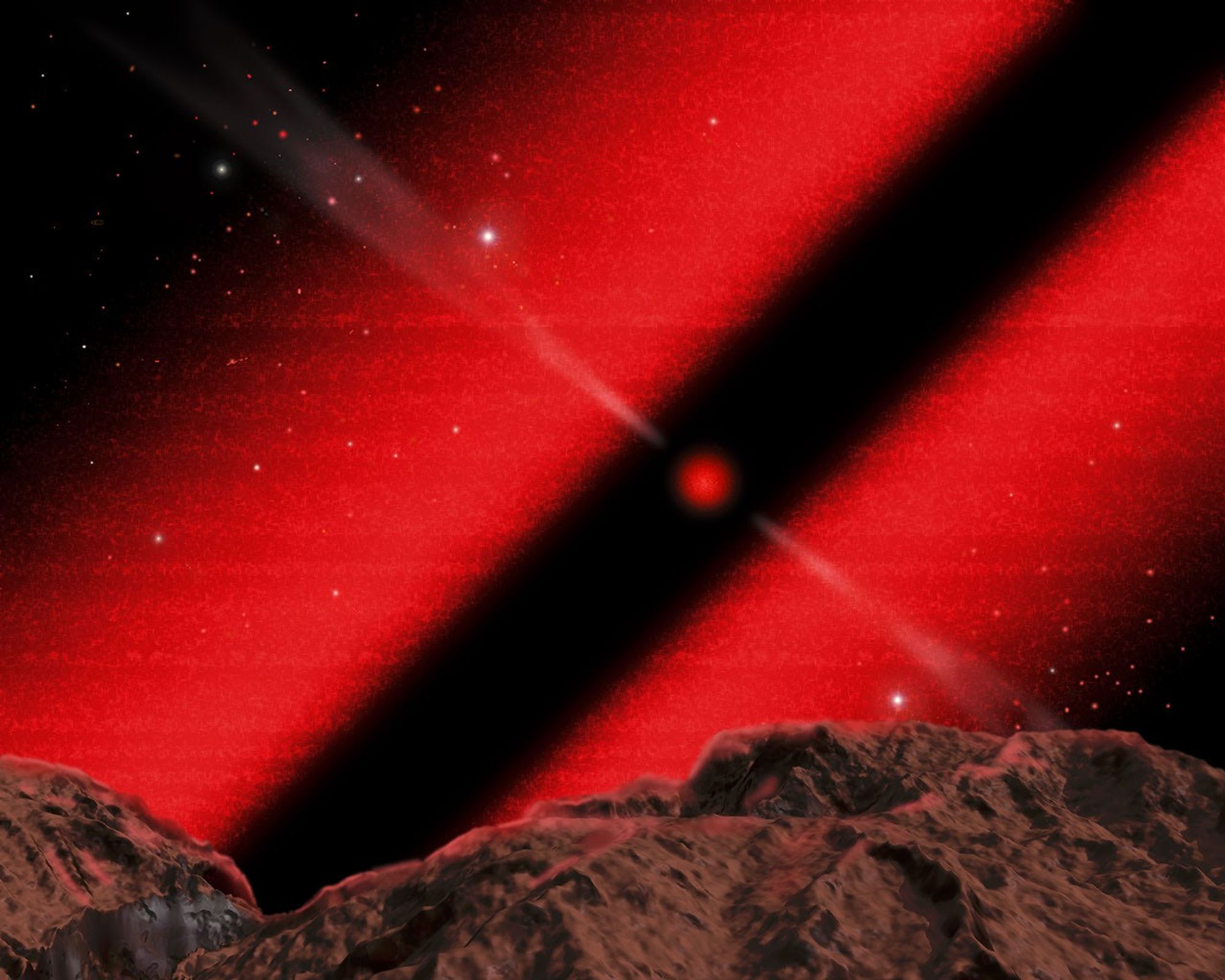 The Near Vicinity of the Black Hole at the Core of Galaxy NGC 4261 - Artist Concept